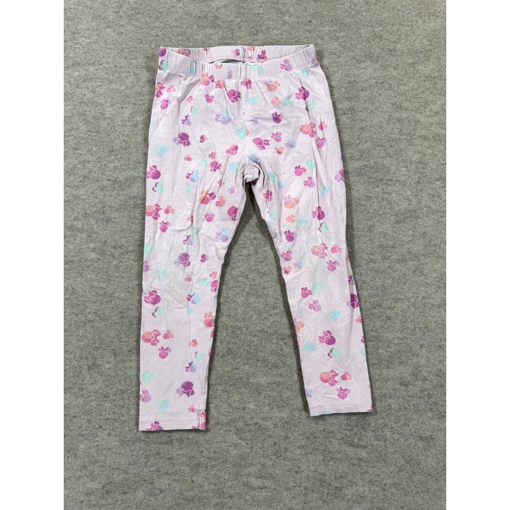 Disney Girls Pink Minnie Mouse All Over Print Elastic Waist Pants 5T